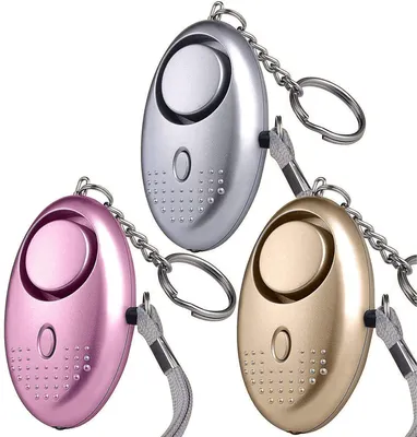 Obrázek produktu pro Osobní alarm, kapesní alarm, 3 kusy, s baterkou, přívěsek na klíče, nouzový alarm, zařízení pro sebeobranu, siréna pro děti, dívky, ženy, seniory