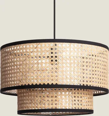 Produktbild von Pendelleuchte Rattan Huela Doppio Natürlich