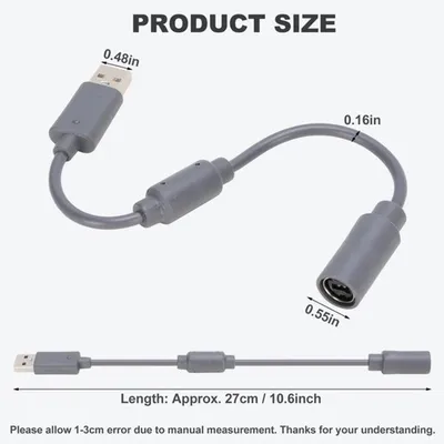 Ersatzkabel - Controllerkabel - Adapterkabel - USB-Anschluss für Gaming