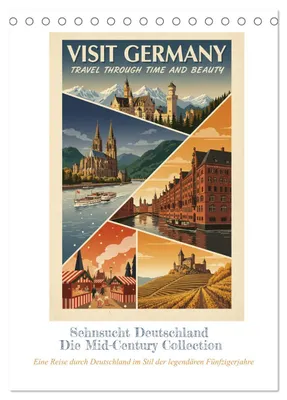 Produktbild von Sehnsucht Deutschland - Die Mid-Century Collection (Tischkalender 2027 DIN A5 hoch), CALVENDO Monatskalender