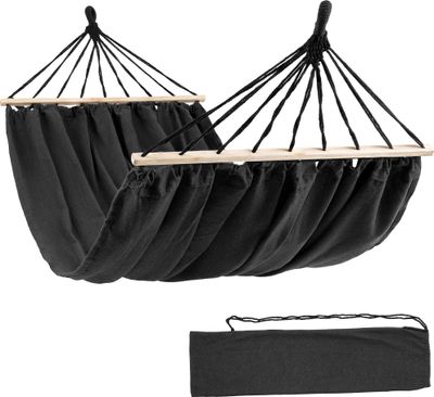 di volio Outdoor Doppel-Hängematte im Boho-Look – Stabhängematte für 2 Personen – Doppelhängematte mit Tragetasche und Befestigungsset