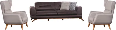 Produktbild von Sofagarnitur 3+1+1 Sitzer Wohnzimmer Set Komplett Textil Sofa Sessel