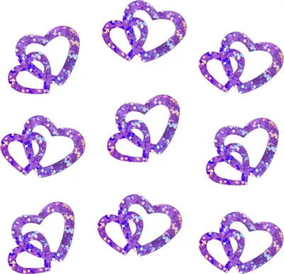 Produktbild von Oblique Unique Herz Konfetti Glitzer Tischdeko Streudeko Hochzeit Deko - lila