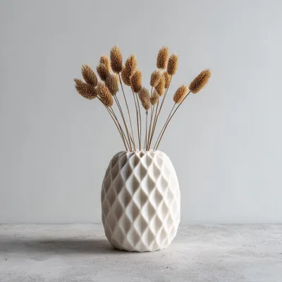 Geometrische 3D-gedruckte Vase – Decords, Produktansicht 1
