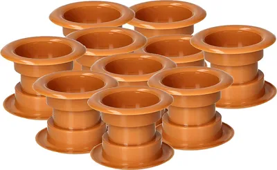 Obrázok produktu pre KOTARBAU® Sada 10 okrúhlych plastových mriežok pre kúpeľňové dvere jelša