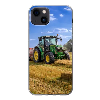 Produktbild von MuchoWow® Handyhülle Schutzhülle Hülle für iPhone 13 mini Traktor - Bauernhof - Heu - Feld - Sonne - Landleben Silikon Softcase Handy Hülle - Softcase