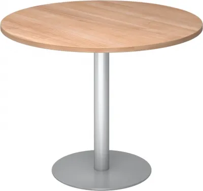 Produktbild von BISTRO F100R S - System Konferenztisch Nussbaum Silber Ø 100