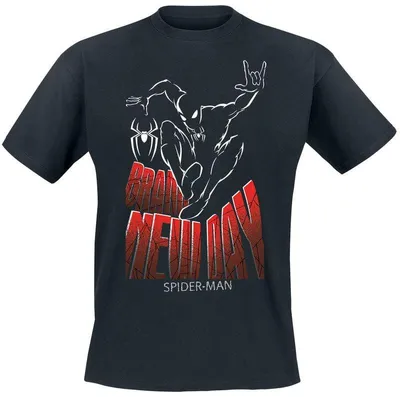 Produktbild von Spider-Man T-Shirt Herren Brand New Day - Line Drawing schwarz XXL
