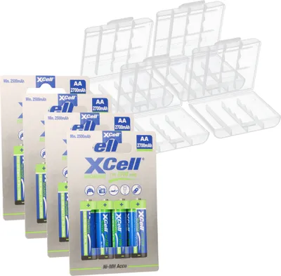 Produktbild von 16x AA Mignon Akku Ni-MH 1,2V 2700mAh + 4x Box