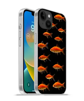 Produktbild von MuchoWow® Handyhülle Schutzhülle Hülle für Apple iPhone 14 Plus - Soft case Goldfisch - Tiere - Schwarz Silikon Softcase Handy Hülle - Abbildung