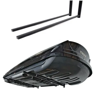 Image de Support mural de 82,5 cm pour coffre de toit automobile de 80 cm, en acier