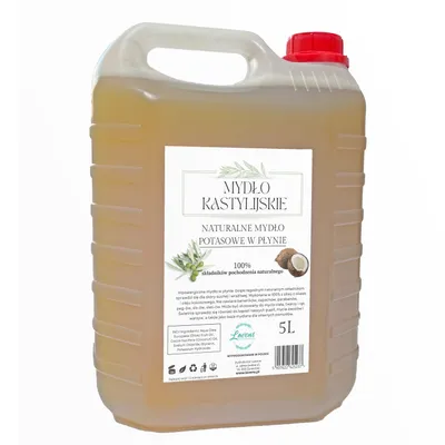 Produktbild von Mydło Kastylijskie Oliwkowe do mycia ciała w płynie, naturalne Potasowe 5l