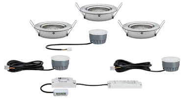 Produktbild von Paulmann Einbauleuchte Smart Coin LED 3x6 W Eisen Set mit Dimm- und Schwenkfunktion
