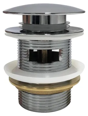 Obrázek produktu pro sklokeramikaO - Vanová výpusť - click-clack s přepadem - 6/4 " - chrom