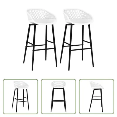Obrázok produktu pre The Living Store Barová stolička 2 ks. Biela farba