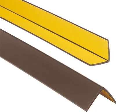 Produktbild von ProfiPVC Winkelprofil Selbstklebend Kunststoffwinkel aus PVC-Gummi, elastischer Kantenschutz, Eckschutzprofil, einfache Montage -30x30mm  0,70 m, Braun