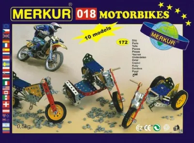 Obrázok produktu pre Merkúr 018 Motocykle, 174 dielov, 10 modelov