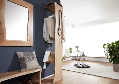 Produktbild von MASSIVMOEBEL24 Garderobe Akazie 36x40x200 natur lackiert PURE ACACIA #714