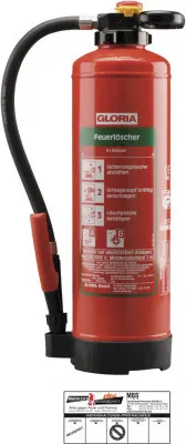 Produktbild von Feuerlöscher Gloria SK 6 Pro, 6l AB Schaumlöscher Halterung u. Plakette