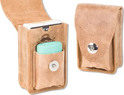 Produktbild von Woodland® Zigarettenenschachtel-Etui aus naturbelassenem Büffelleder in Cognac