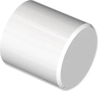 Produktbild von Interdeco Endstücke Kappe für Gardinenstangen 20 mm Ø, Weiß, Modell Santo (Packung 2 Stück)