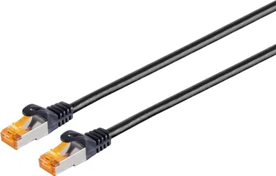 Produktbild von S/CONN 08-26075, 10 m, Cat6a, S/FTP (S-STP), RJ-45, RJ-45, Schwarz