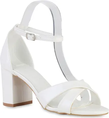 Produktbild von VAN HILL Damen Klassische Sandaletten Absatz-Schuhe 840915, Farbe: Weiß, Größe: 37