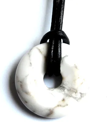 Produktbild von Edelstein-Anhänger, Donut rund, 25 mm, Magnesit
