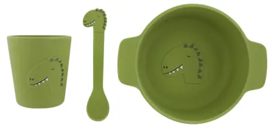 Image de Trixie Siliconen Baby Eetset - Mr. Dino