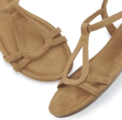 Produktbild von VIVANCE Sandale Sandalette, offener Schuh, Sommerschuh camelfarben Größe 36