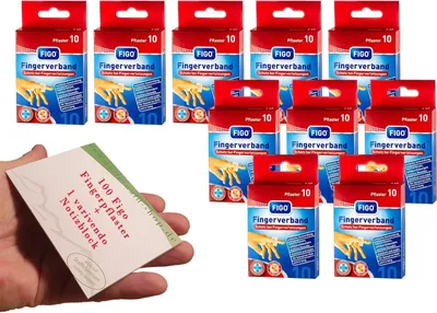Obrázek produktu pro 100 náplastí na prsty náplasti na prsty elastické 12 x 2 cm