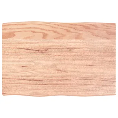 Image de vidaXL Plateau de table 60x40x2 cm Chêne massif traité bord d'arbre