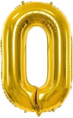 Immagine prodotto di Palloncino in foil numero 0, 86 cm, oro