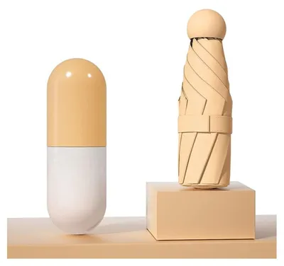 Imagen del producto de Paraguas plegable compacto para mujer, protección contra el sol y la lluvia