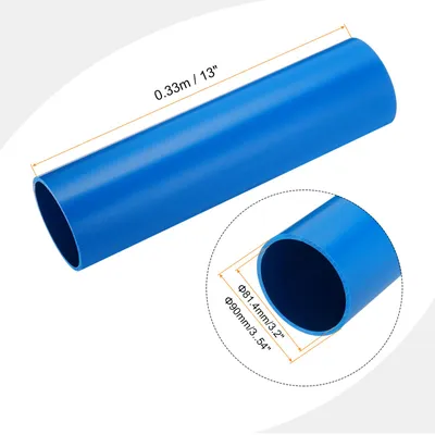 Produktbild von PVC Rohr, Durchmesser 81.4mm L?nge 0.33m Rund Kunststoffrohr fš¹r Garten, Aquarium, Wasserleitung, Kabelkanal, lš¹ftungsrohr (Blau)