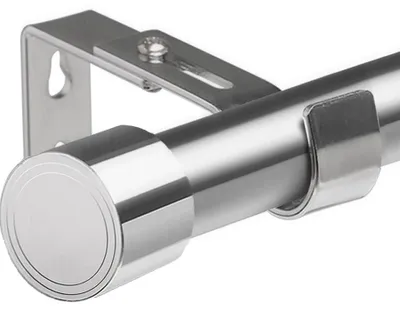 Immagine prodotto di Tenda a tenda in argento regolabile, adatta per tende a occhielli, lunghezza 84-185 cm, diametro 25 mm
