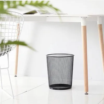Image de Poubelle de cuisine et de bureau, lot de 4, noire, 27 cm