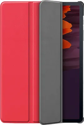Image de Cazy Housse pour Tablette compatible avec Samsung Galaxy Tab S7 Plus - Étui TriFold Bookcase - Rouge
