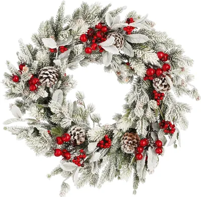 Produktbild von Mica Decorations Belfort Weihnachtskranz - Ø50 cm - Grün