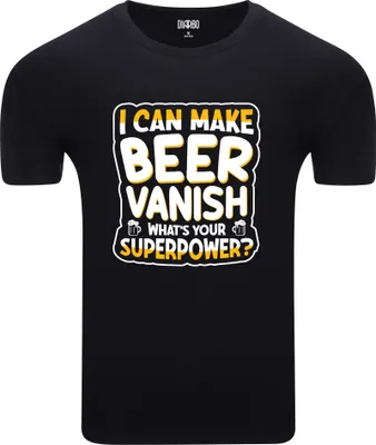 Produktbild von Diarbo Herren T-Shirt mit Lustiger Aufdruck Bierliebhaber Schwarz Gr.S