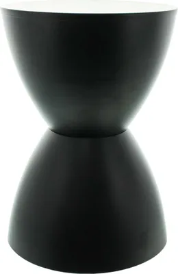 Produktbild von Design Beistelltisch / Hocker Sanduhr Metall schwarz