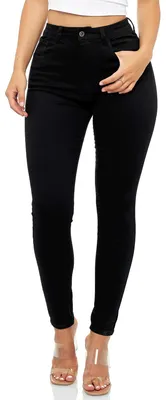 Image de Pantalon pour femmes Elara, taille haute, modèle Chunkyrayan, référence EL12, couleur noire, taille 44 (2XL)