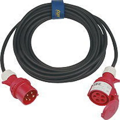 Produktbild von SIROX CEE-Verlängerung IP44 sw L.25m 5x1,5mm2 H07RN-F 5polig 16A 400V 6h