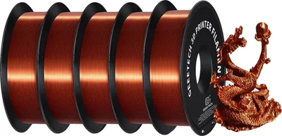 Obrázok produktu pre filament pre 3D tlačiarne, priemer 1,75 mm, ekologický materiál PLA, medená farba