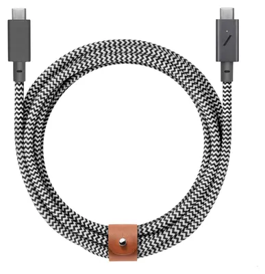 Image de Câble USB-C vers USB-C Native Union Belt Pro 240 W, 2,4 m - Zebra