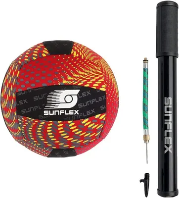 Produktbild von Sunflex Ball Splash Größe 3 rot inkl. Pumpe |  Beachball Funsport Ball Wasserball Strandspiel