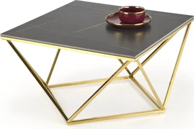 Produktbild von Couchtisch FELICIA Weißer Marmor / Gold