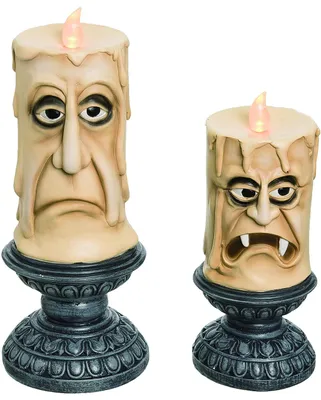 Produktbild von Spooky LED Geister Kerzen im 2er Set als Tischdeko