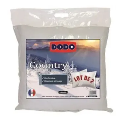 Image de Set 2 perne décorative Dodo Country, bumbac, alb, 60x60cm