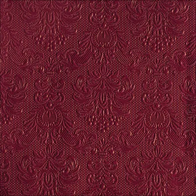 Produktbild von Servietten Papier 33x33cm Elegance geprägt 15 Stück Bordeaux